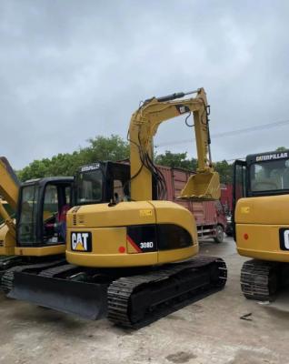 Cina Buone condizioni Caterpillar cat 308D Excavators usate 8 tonnellate Costruzioni Costruzioni Macchine scavatori in vendita