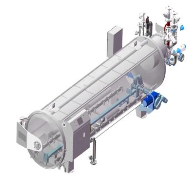 China Ice Coffee SUMPOT PLS1200X3600 Ice Coffee Shaking Water Autoclave Sterilizer Retort Waterfall Machine for sale