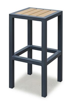 China Breakfast Metal Kitchen Bar Stools , Metal Counter Stool With Wood Seat Without Backrest for sale