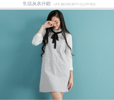 China fashion high collar chiffon shirt with cotton shoulder-straps for sale