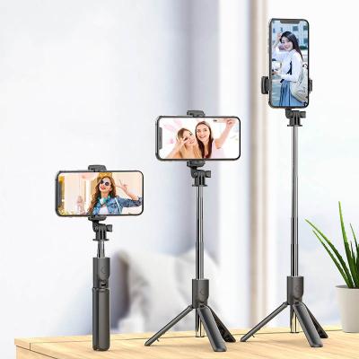 China Portable 360 Degree Rotating Mobile Phone Accessories Tripod Selfie Remote Selfie Stick for sale
