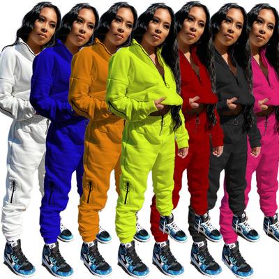 China 2021 New 2 Piece Set Women's Waterproof Clothing Print Pullover Ladies Tops And Pencil Pants Two Piece Set for sale