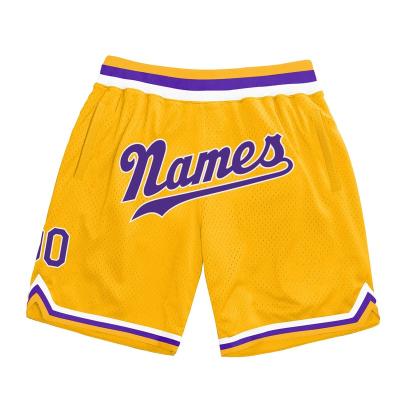 China Retro Fair Stitch Don Mesh Mens Custom Basketball Shorts Embroidery Cropped Wholesale Anti-UV Vintage Fit Design Sublimation Polyester for sale