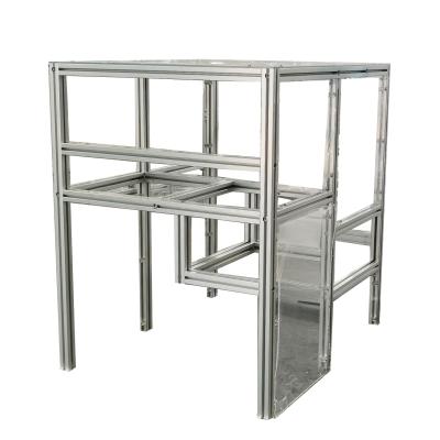 China Construction or industrial use workshop protective barrier robot shield aluminum frames v slot aluminum profiles for sale