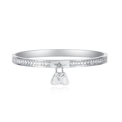 China Vintage Buteee Personalized Crystal Lock Bracelet Bangle for sale