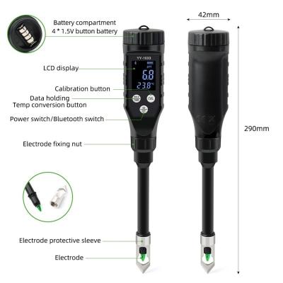 중국 YY-1033 스마트 토양 pH 및 온도 모니터로 농사를 업그레이드하십시오! 판매용