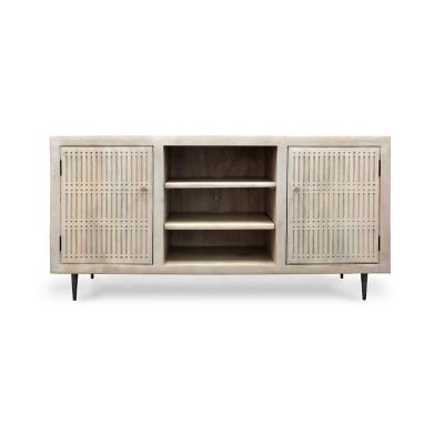 China Retro TV Stand Cut Out Design Table Living Room TV Light Luxury Luxury , Modern TV Cabinet Wood for sale