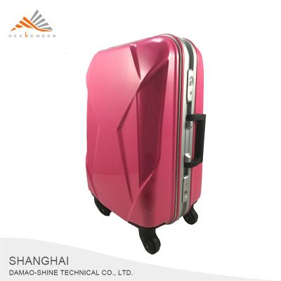 China Newest Design ABS Women Men Or Polycarbonate Leisure Trolley Suitcase With Spinning Wheels for sale