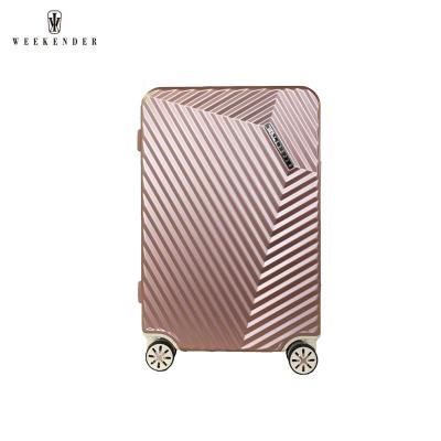 China ABS & PC Plastic Pull Handle Luggage Trolley Case Aluminum Frame Luggage for sale