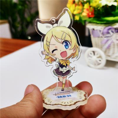 China Custom Anime Acrylic Acrylic Standee Promotion Gift Free Sample CMYK Stand Key Chain for sale