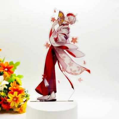China Promotion Gift Free Sample CMYK Custom Acrylic Standee With LED Light Base for sale