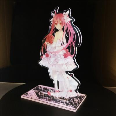 China Decoration Free Sample CMYK Offset Printing CNC Cut Custom Character Standee Acrylic Anime for sale