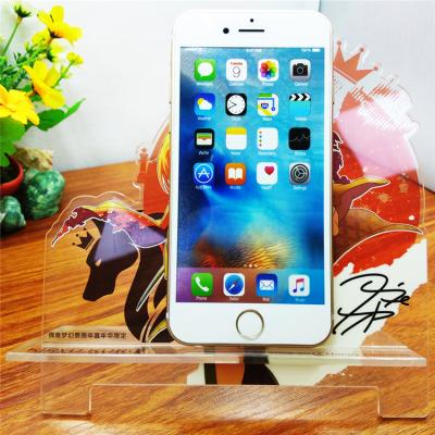 China Custom Printing Phone Stand Character Display Stand Plastic Acrylic Phone Holder Decoration for sale