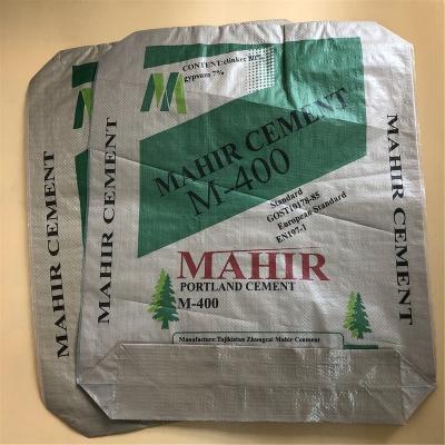 China Automatic close the bag Accept Custom Logo Order 50kg pp ad star plastic/Kraft paper block bottom valve cement bag Cheap price for sale