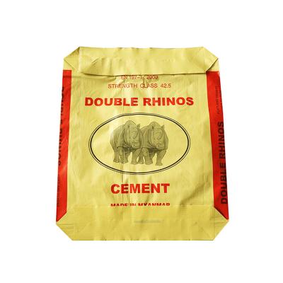 China Laminated Moisture Proof No Leakage Flexo Printing 25kg 50 Kg Per PP Price Cement Woven Valve Top Bag for sale