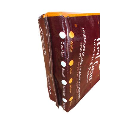 China Moisture Proof BOPP Onion Laminated Plastic PP Woven Bag For Potato 25kg With Breathable Holes for sale