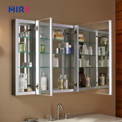 China Modern Large Storage Space Bathroom Cabinet Hotel Vanity Mirror Bathroom Furniture Factory Custom for sale