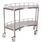 China Hospital Surgical Instrument Stainless Steel Trolley Medical Furniture With Drawer 1400MM 45CM for sale