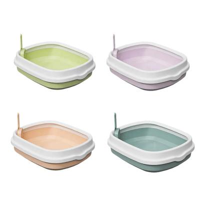 China Cat Toliet HOT SALE Pet Products Cleaning Plastic Cat Toilet Box Trays Simple Cat Litter Box for sale