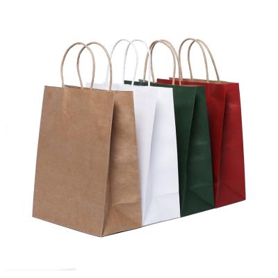 China High quality and low price handmade simple cheap brown paper bags with handles/shopping bag food paper bags for sale
