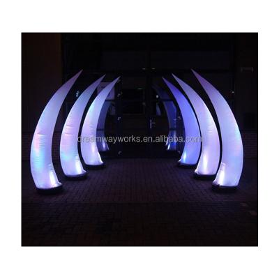 China Decoration for events 2021 hot sale party giant inflatable lighting cone for decoration for sale