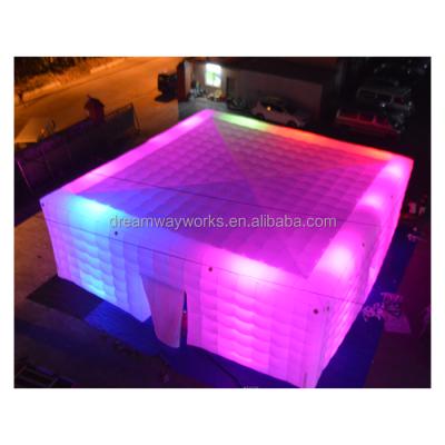 China Same as picture or custom as your require 2021 hot sale inflatable led tent, inflatable cube tent, led inflatable cube tent for party for sale