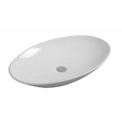 China HY4008 Large Size Bathroom Oval Shape Counter Top Ceramic Hand Wash Basin OEM Service for sale