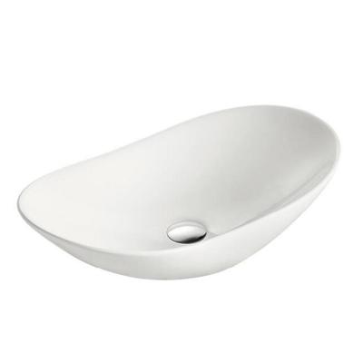 China Shampoo sinks HY-8076 new design oval shape bathroom hand wash basin with large size for sale