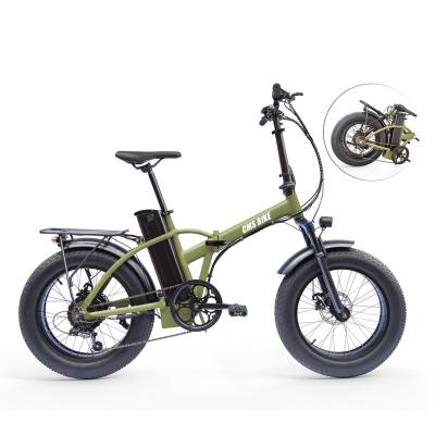 China Aluminum Alloy 20 Inch Fat Tire Ebike 500W 750W Folding Bike Long Range Beach Electric Adult Snow E Bike High Speed Mountain Electric Bicycle for sale