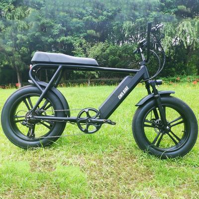 China Most Popular Motorcycle 20Inch 48v500w Fat Tire Ebike Factory Fat Tire Tandem Bike Electric Chopper Wholesale Electric Bike For Adults for sale