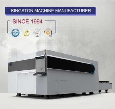 Cina CNC 12 kw Industrial Fiber Laser Cutting Machine 1500mm*3000mm in vendita