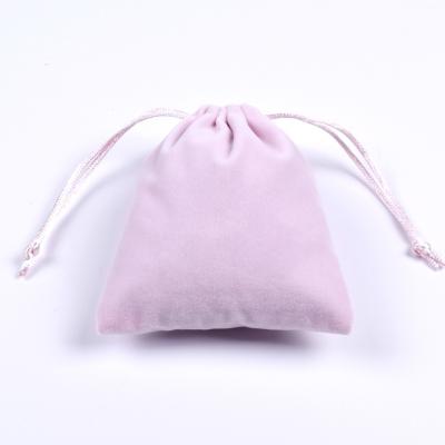 China Custom Reusable Double Drawstring Pouch Eco-friendly Cosmetic Collection Bag Jewelry Bag Plush Cloth Factory Promotional Gift for sale