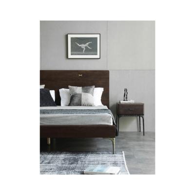 China Scandinavian Nordic View Upholstered Furniture Modern Solid Wood Bed Design For Bedroom for sale