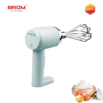 China USB Rechargeable Electric Egg Beater Food Beater Cake 5 Speed Hand Mixer Cordless for sale