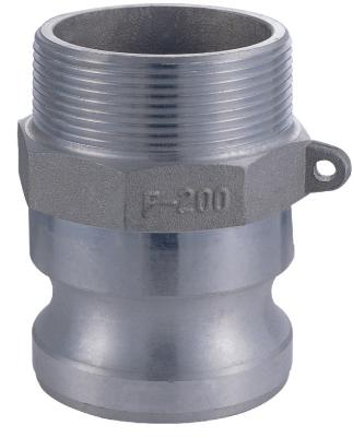 China Aluminum Cam groove coupling adapter with male thread control Type F MIL-A-A-59326 for sale