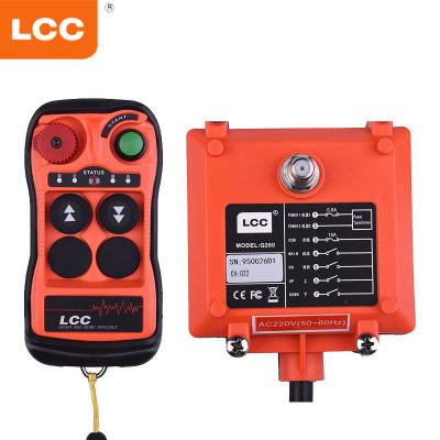 China Waterproof Single Speed Radio Crane EOT Aerial Crane Wireless Q200 2 Buttons Remote Control for sale
