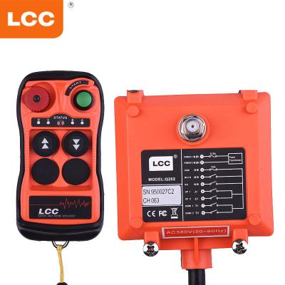 China Q202 Dual Speed Waterproof Radio Transmitter Receiver Industrial Remote Control For Crane for sale