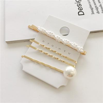 China Popular Hair Clips For Women Beads Various Hair Pin Designs Party Hair Clips Set For Girls Stocks for sale