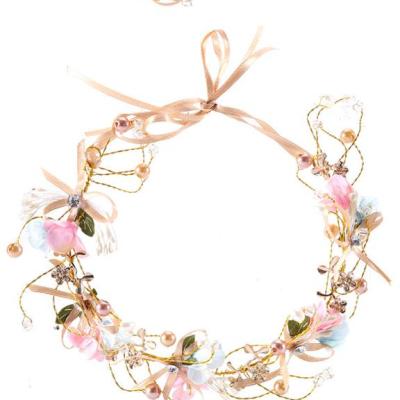 China popular handmade bridal headdress corner garland child hawaiian garland headbands for sale