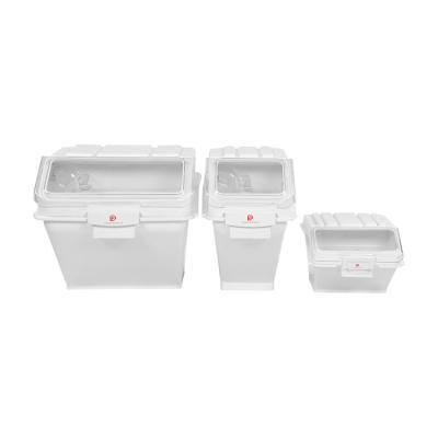 China NSF Hotel Kitchen Movable Food Flour Storage Container Plastic Ingredient Bin 10-47L for sale