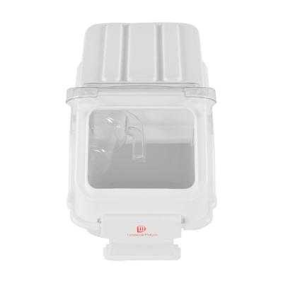 China Plastic Shelf Ingredient Bin 10/24/47 L Flour Rice Storage Container With Clear Lid 24L for sale
