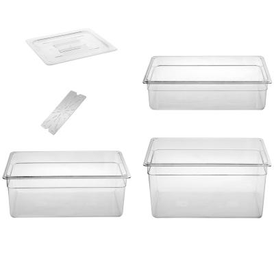 China Restaruant NSF Certificated 1/1 Size GN Filters Polycarbonate Food Pan for sale