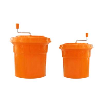 China Large Orange12L/25L Vegetable Salad Spinner PP Hotel Salad Drying Plastic Spinner for sale