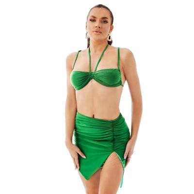 China Mini Crop Bodycon Skirts Sets Summer Viable Casual Corset Tops And Short Sexy Women Skirt Set for sale