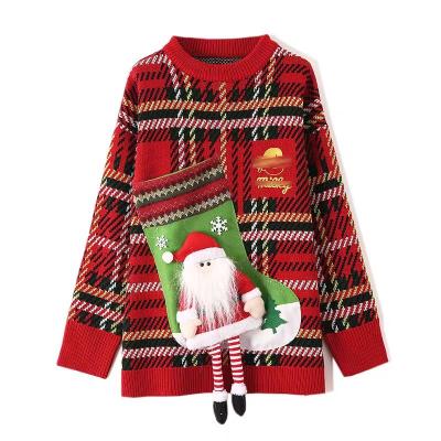 China High Quality Breathable Fashion Winter Pullover Sweater Ladies Knit Christmas Cashmere Sweater for sale
