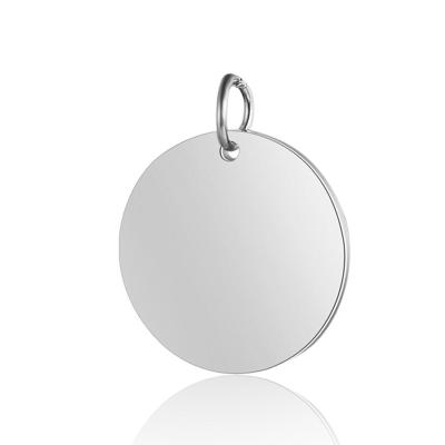 China Wholesale Europe Custom Engraving Stainless Steel Round Disc Coin Charms For Jewelry Making for sale