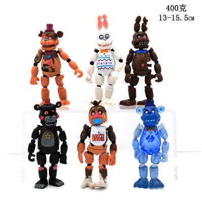 China New PVC TCXW 6pcs/set Five Nights At Freddys Action Number Toys Golden Freddy Balloon Boy Collectible Vinyl Doll Set Model Toys for sale