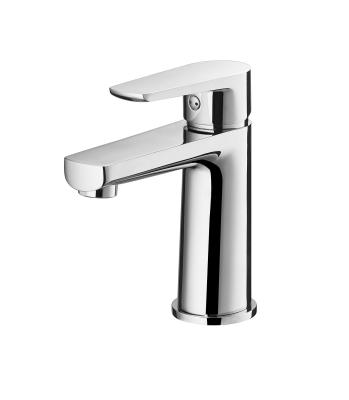 Cina Rubinetto lavabo monocomando in ottone cromato Miscelatore acqua fredda calda alta 159 mm in vendita