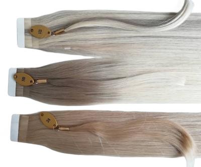 China Silky Straight Wave Handtied Invisible Seamless Injected Tape In Human Hair Extensions Cuticle Aligned Injection Tape Hair Extension for sale