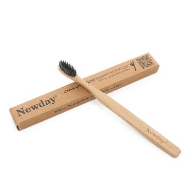 China Disposable Custom Color Wrapping Paper High Quality Bamboo Toothbrush for sale
